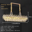 Axyaa Clear Crystal Chandeliers - Modern Luxury E14 LED Pendant Lamp for Home Decoration