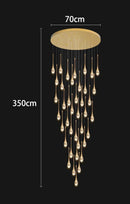 Axyaa Modern Crystal Chandeliers LED Ceiling Lamp for Living Room