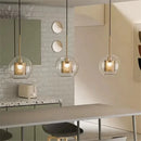 Axyaa Glass Chandelier Pendant Light for Kitchen Coffee Bar Dining