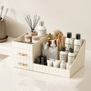 Axyaa Makeup Organizer: Large Capacity Cosmetic Organizer with Transparent Drawer