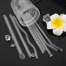 Axyaa High Borosilicate Glass Straw for Bubble Tea Smoothies Cocktails