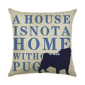 Axyaa Dog Linen Cushion Cover 45*45cm - Home Sofa Decor Pillowcase