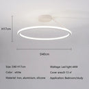 Axyaa Modern LED Round Ring Ceiling Chandelier Aluminum Dimmable Bedroom Light Fixtures