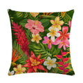 Axyaa Tropical Plant Design Linen Pillowcase Floral Print 45*45cm