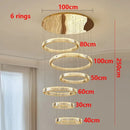 Axyaa Modern Luxury Crystal Chandelier Steel Pendant Light Gold Chrome Finish