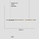 Axyaa Curved Line LED Chandelier for Nordic Minimalist Art Restaurant Bar