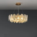 Autumn Leaves Glass LED Pendant Light by Axyaa, Dimmable Art Deco Hanging Lamp