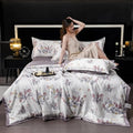 Axyaa Tencel Summer Quilt Set - Cool Silk Single-Piece Printed Quilt