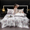 Axyaa Tencel Summer Quilt Set - Cool Silk Single-Piece Printed Quilt