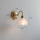 Axyaa Nordic LED Wall Sconce Copper Ceramic Lamp for Living Room & Bathroom