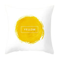 Axyaa Yellow Floral Geometric Pillowcase for Home Decor