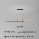 Axyaa 2025 Black Gold LED Dining Chandelier for Kitchen Minimalist Home Decor Lighting