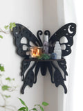 Axyaa Crystal Butterfly Wall Shelf for Boho Home Decoration