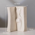 Axyaa Abstract Man Face Vase Book Stand & Desktop Storage Rack