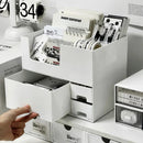 Axyaa Desktop Organizer Storage Box with Multi-grid Drawers for Small Items and Stationery