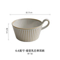 Axyaa Retro Pattern Ceramic Baking & Soup Bowl Set for Household Dining