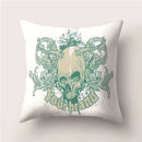 Skull Polyester Pillowcase 45X45CM Axyaa Home Decor Cushion Cover Square Sofa Decor