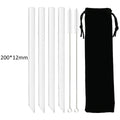 Axyaa Glass Straws: Straight Boba Bubble Tea Milk Smoothies Bar Accessories