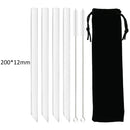 Axyaa Glass Straws: Straight Boba Bubble Tea Milk Smoothies Bar Accessories