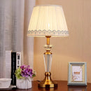 Axyaa Crystal Floor Lamp with Fabric Shade - LED Room Decoration