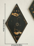 Axyaa Wooden Butterfly Wall Decor - Boho Witchy Home Pediments for Bedroom Decor