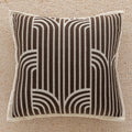 Axyaa Orange Garden Leaves Jacquard Cushion Cover, 45x45cm