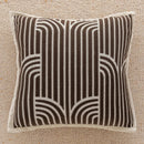 Axyaa Orange Garden Leaves Jacquard Cushion Cover, 45x45cm