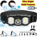 Axya LED COB Mini Headlamp: USB/AAA Powered, Waterproof, Super Bright