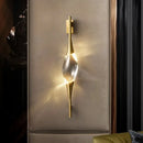 Axyaa Copper Crystal Wall Lamps for Living Room Bedroom Dining Room