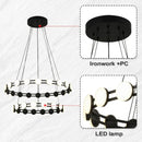 Axyaa Modern Minimalist Round Pendant Light for Dining Living Bedroom