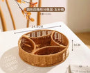 Axyaa Fruit Tray and Candy Box Set, Imitation Rattan Woven Basket