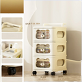 Axyaa Multi-Layer Rolling Storage Cart with Drawers, Mobile Organizer for Home and Office