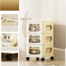 Axyaa Multi-Layer Rolling Storage Cart with Drawers, Mobile Organizer for Home and Office