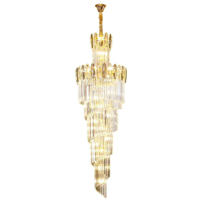 Axyaa Crystal Chandelier for Modern Duplex Living Room