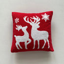 Axyaa Christmas Deer Snowflake Cushion Cover - Home Sofa Decor