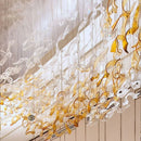 Axyaa Glass Pendant Stair Chandelier for Elegant Villa and Hotel Spaces