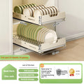 Axyaa Slide Out Dish Drying Rack & Plate Holder Kitchen Organizer Tray Stand