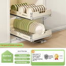Axyaa Slide Out Dish Drying Rack & Plate Holder Kitchen Organizer Tray Stand