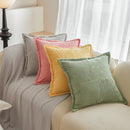 Axyaa Corduroy Splicing Cushion Cover 45X45CM - Soft Solid Throw Pillowcase