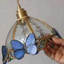Axyaa Butterfly Glass LED Wall Sconce with Pull Chain Switch