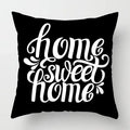 Axyaa Nordic Black Sweet Home Sofa Pillowcase Set