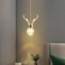 Axyaa Crystal Antler Mini Pendant Light for Bedroom Decor Lighting