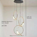 Axyaa Modern Magpie LED Chandelier for Living Room and Bedroom