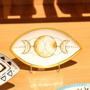 Axyaa Ceramic Evil Eye Jewelry Tray for Rings Necklaces Earrings Home Decor