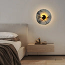 Axyaa LED Round Stone Wall Lamp for Bedroom Interior Lighting