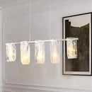 Axyaa French Glass Chandelier Cream Luxe Staircase Lamp