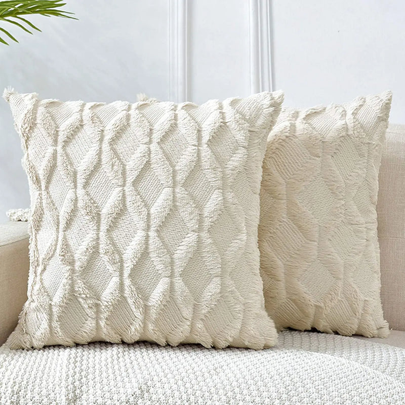 Axyaa Autumn White Series 45x45cm Cushion Cover for Home Decor