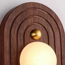 Axyaa Marble LED Wall Lamp - Brown Metal Sconce for Stairs, Bedroom, Restaurant, Aisle