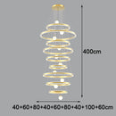 Axyaa Crystal Stair Chandelier Light - Ceiling Lamp LED Chandeliers for Living Room