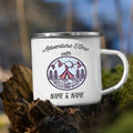 Personalized Caravan Enamel Mug by Axyaa - Camper Coffee Tea Cup